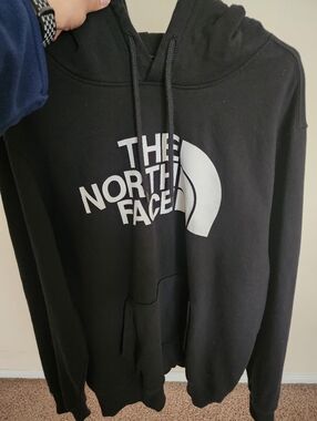 The North Face Black Hoodie with White Logo